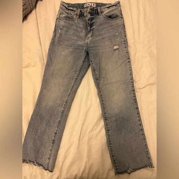 Daze light blue straight leg denim size 27 worn twice - Picture 2 of 3